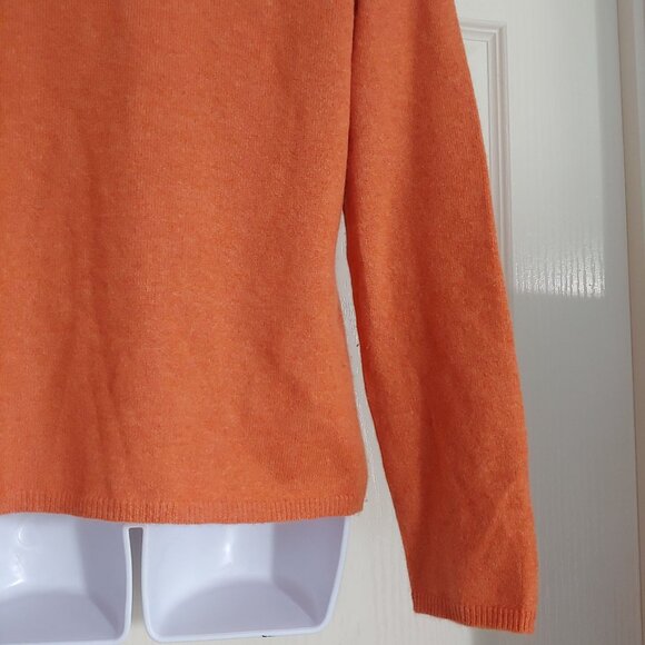 Fiona Womens Burnt Orange 2 Ply Cashmere Long Sleeve Sweater Soft L - Picture 10 of 11